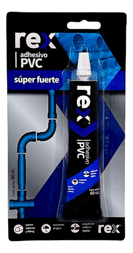 Pegamento Adhesivo Pvc 60cc Rex Ultra Resistente