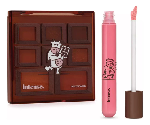 Kit Intense Deleite Chocolatudo: Paleta Maquiagem + Gloss