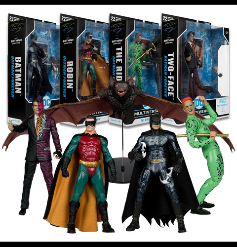 Mcfarlane Dc Batman Robin Dos Caras Riddler Forever Pack 4 (Usado)