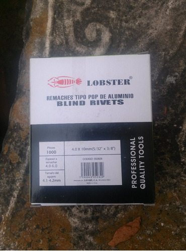 Remache De Aluminio Lobster 4.0x10 5/32 X 3/8
