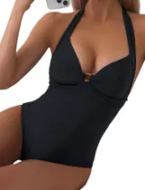 Comprar Mallas Enterizas Modelos Armados Alambre Push-up Argolla Lisa 1