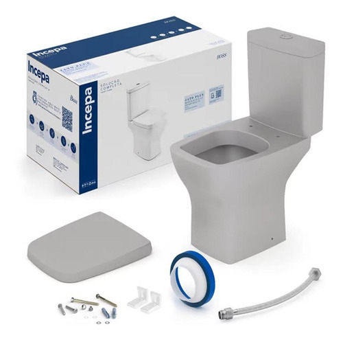 Kit Bacia Boss Com Caixa Acoplada Incepa Stone