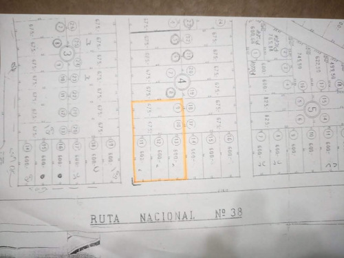 Imagen 2 de 3 de Terreno 3150 M2 Sobre Ruta 38 Villa Giardino