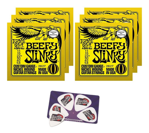 Ernie Ball Beefy Juego Cuerda Para Guitarra Electrica Unidad