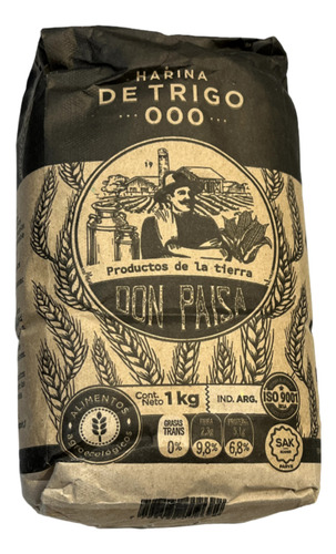 Harina Blanca Agroecológica 000 Don Paisa X 1 Kg