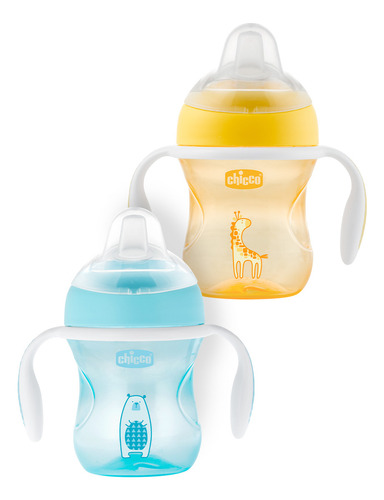Chicco Paquete De 2 Vasos De Transición 4 Meses+ Azul