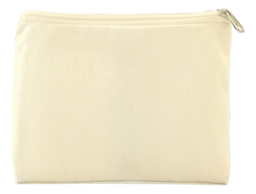 Necessaire Algodão Cru Ecológico Tam 20x15cm Fecho Cru 240