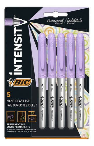 5 Plumon Marcador Permanente Tipo Sharpie Morado Violeta