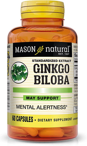 Mason Natural Ginkgo Biloba: Mejora El Estado De Alerta Men