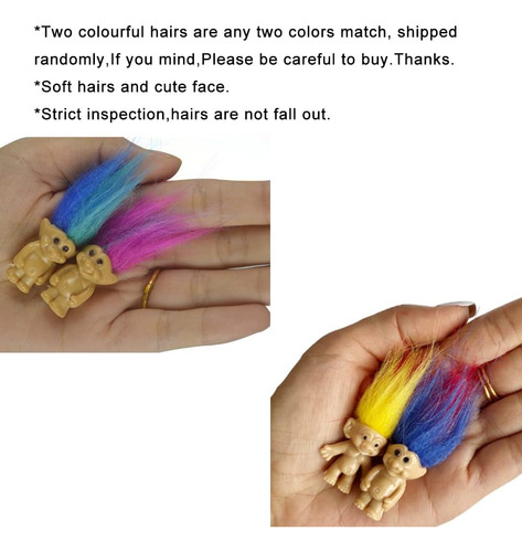 50 Mini Muñecos Troll De La Suerte, Mini Figuras De Acción D