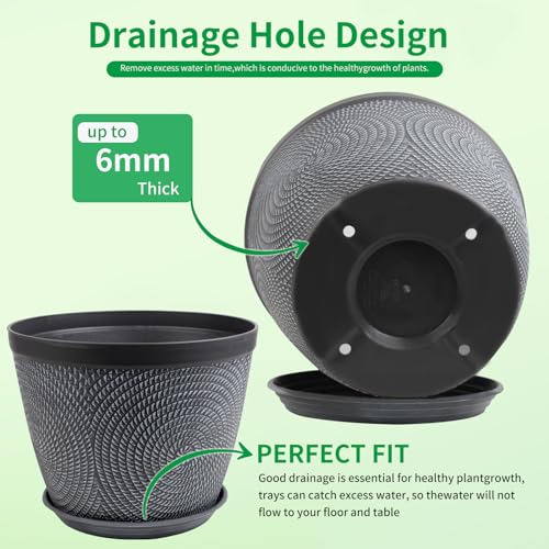 Maceta Grande Quarut De 12 Pulgadas Para Plantas De Interior