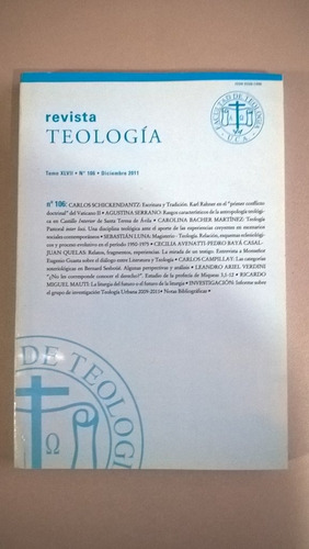 Revista Teología 106 - Luna - Avenatti - Serrano