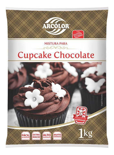 Mistura Para Cupcake Chocolate 1kg - Arcolor