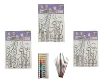 Comprar Set 6 Bastidores Lienzos 30x40cm Con Diseño Pintura Y Pincel