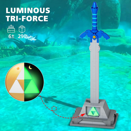 Master Sword Juego De Construcción Con Tri-force Luminoso, J