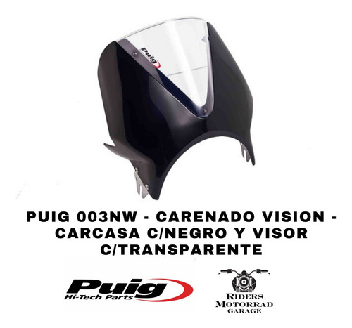 Parabrisas Carenado Moto Faro Redondo - Puig 003nw