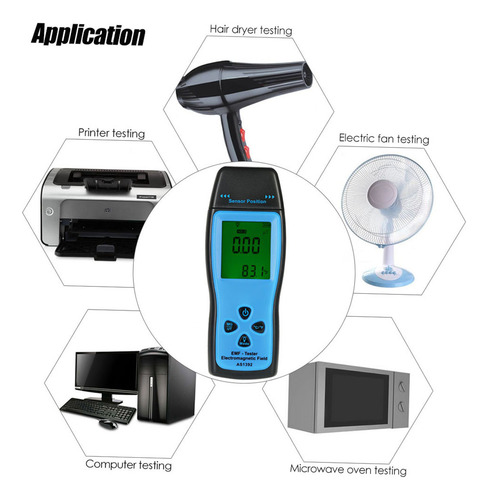 Minidosímetro Digital Emf Meter Portátil