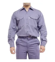 Comprar Camisa Ombu De Trabajo Grafa Azulino Celeste Talle 38
