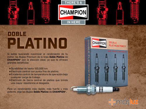 Set 4 Bujías Doble Platino Astra L4 2.2l 01/03 Champion