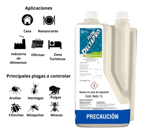 Insecticida Deltapro Flow 1 L Plagas