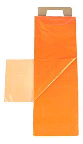 Bolsas De Periódico Naranjas, 7.5  X 21 , Paquete De 1...