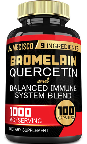 Mecisco Bromelina 1000 Mg Con Quercetina, Sauco, Equinacea Y