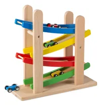 Comprar Play22 Rampas De Coche De Madera Para Carreras, 4 Niveles De