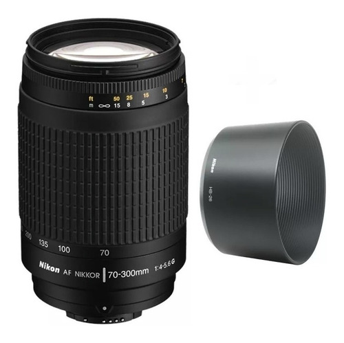 Lente Nikon 70-300mm F/4-5.6 Af Nikkor Objetivo+ Parasol