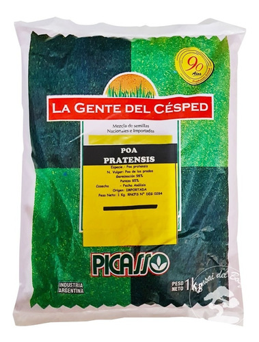 Semilla Cesped Pasto Picasso Poa Pratensis Bluegrass 1kg