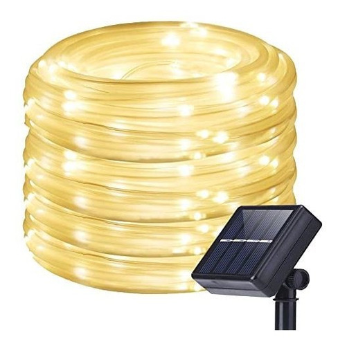 Mocalido 40ft Solar Rope Lights Outdoor, 120 Leds 8 Qlgvl