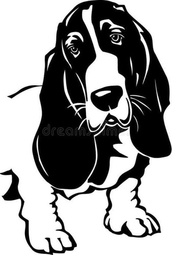 Vinilo Adhesivo Decorativo Perro Basset Hound