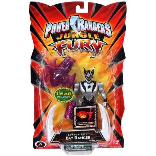 Power Rangers Jungle Fury Salvaje Spin Bat Ranger Figura De