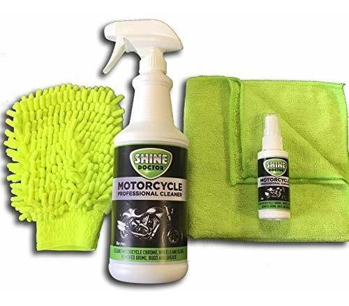 El Kit De Limpieza De Motocicletas Shine Doctor Limpia Cromo