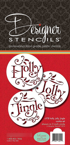 Plantilla Galleta Holly Jolly And Jingle Designer