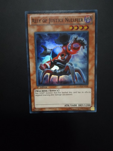 Ally Of Justice Nullfier Ha02-en018 Yu Gi Oh! Maxgamessm 