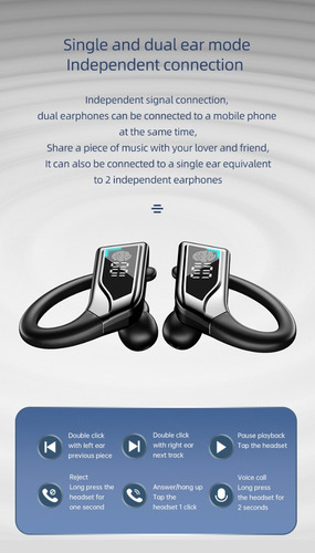 Imagem 4 de 8 de Fone De Ouvido Sem Fio Tws Prova Dágua E Powerbank Fitness