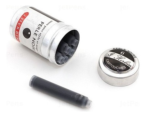 Tinta Caligrafia Herbin Cartucho C/ 06 Perle Noire 20109t