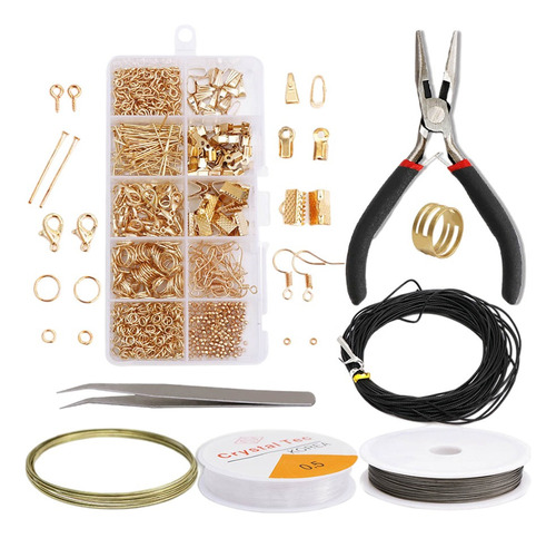 Juego De Accesorios Para Joyería, Pulsera De Bricolaje, Oro