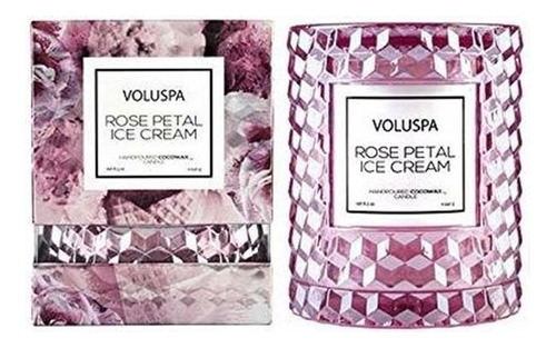 Voluspa - Vela De Cristal Texturizado Cloche Con Icono 