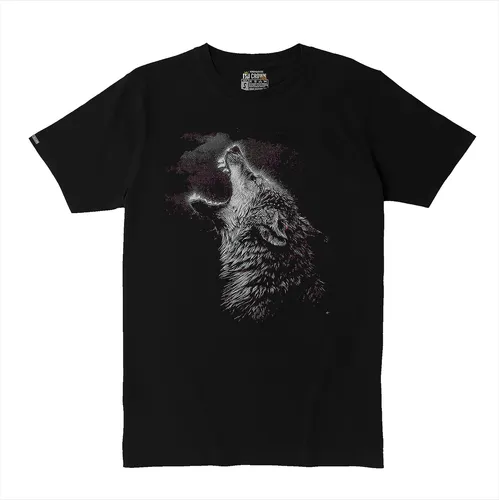 comprar Camiseta Estampada Lobo Canino Fuego Art Animales Inp Bto