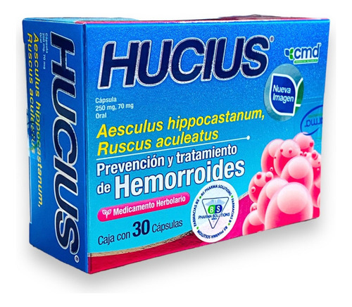 Imagen 4 de 5 de Hucius Cmd Caja C/30 Caps (prevención Hemorroides)