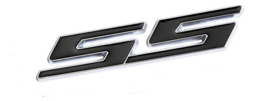 Emblema Ss Camaro Charger Challenger Deportivo Negro Cromo