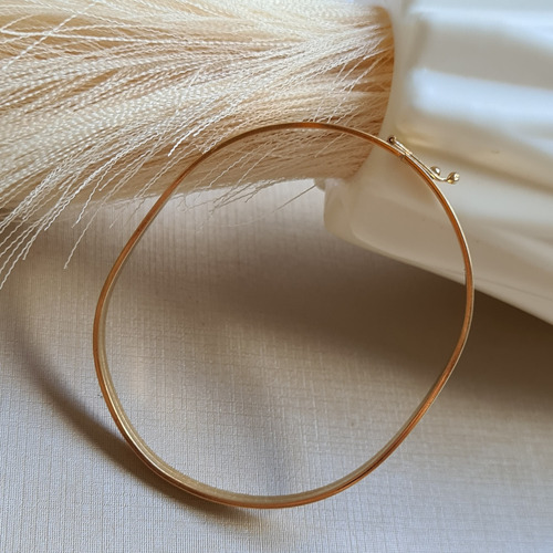 Bracelete Quadrado/retangular 4mm - 19cm - Ouro 18k Dourado 4 Mm 19 Cm