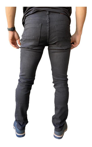 Imagen 3 de 6 de Jeans Straigth Fit Negro