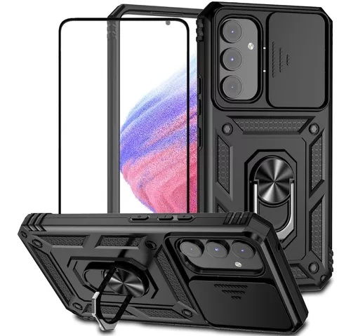 Para Samsung Galaxy S24 Ultra 5G HD Funda de teléfono de vidrio templado de  metal magnético