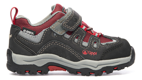 Zapato Niño Lippi Puelo Low Velcro Gris Rojo