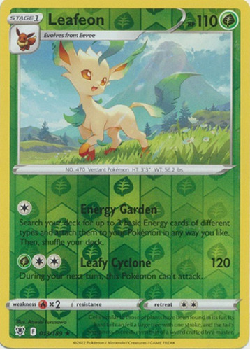 Leafeon 013/189 Reverse Holo Raro Pokemon Tcg