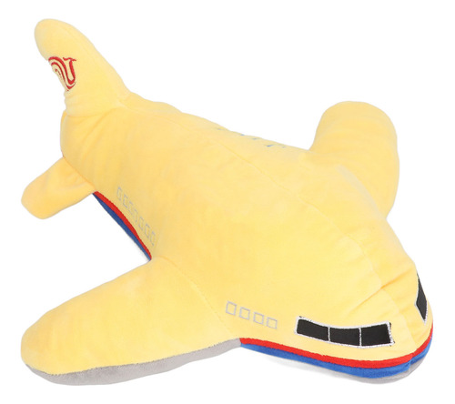 Almohada De Peluche Amarilla Con Forma De Avión, Adorable Y