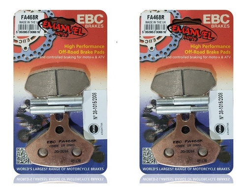 Pastillas De Freno Ebc Brakes Can Am Ds 450 X (2 X 4/efi)