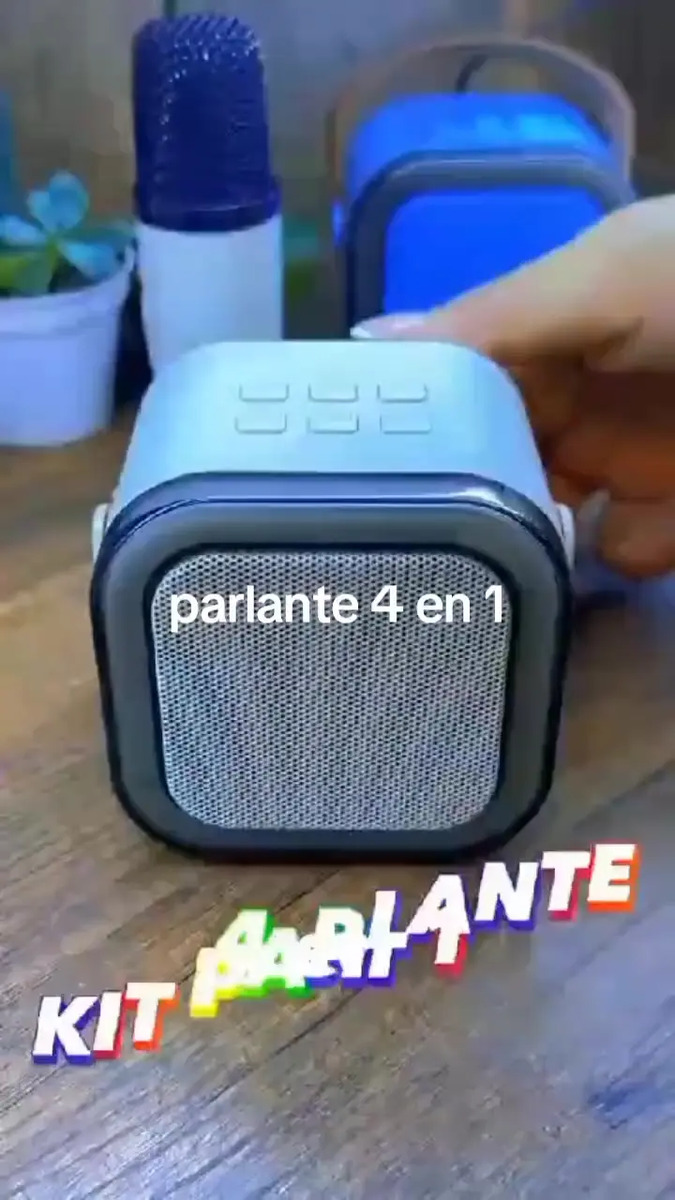 Karaoke Infantil Con 2 Micrófonos Inalámbricos – Altavoz Bluetooth Portátil Con Luces LED, Regalo Para Niños Y Niñas